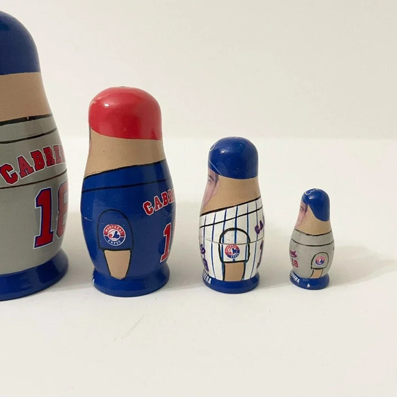 Babooshkah Nesting Doll Montreal Expos  Orlando Cabrera 5 Piece Set Flaws - Picture 12 of 16